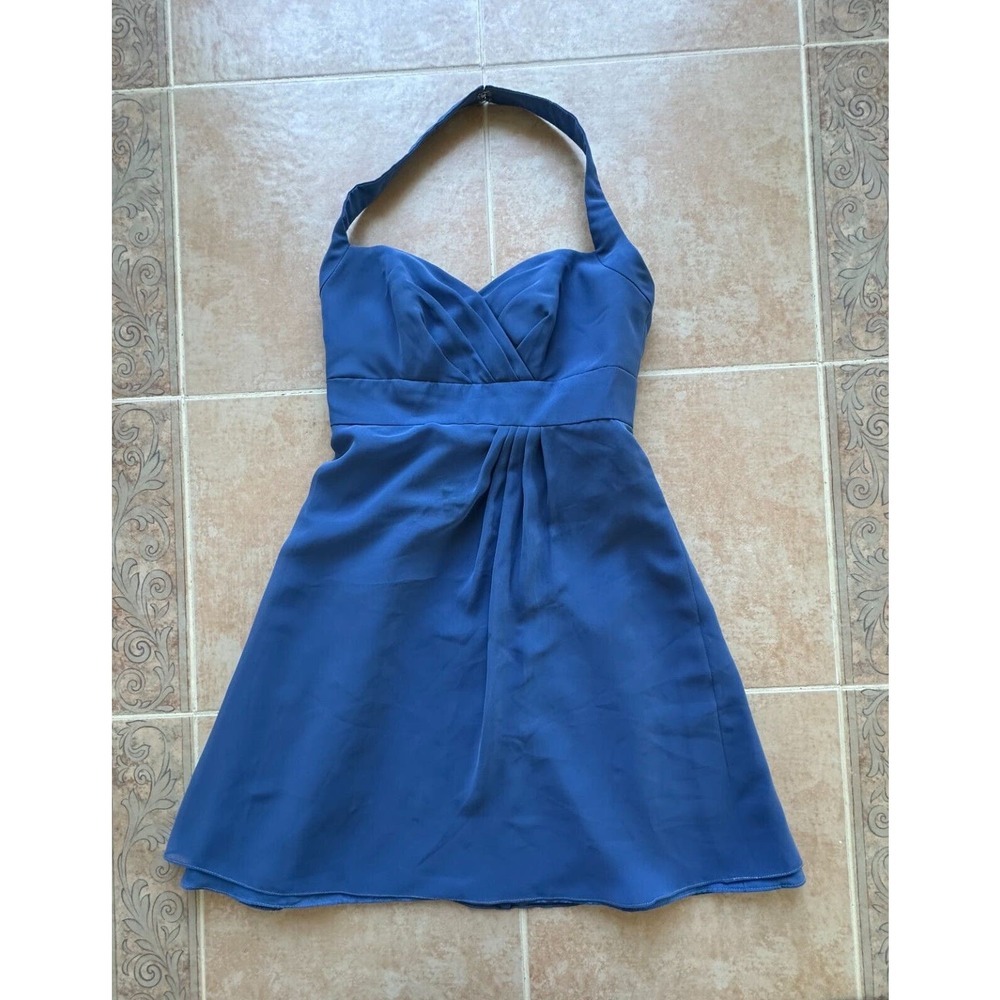 Alfred‎ Angelo indigo Halter Mini Dress Size 0